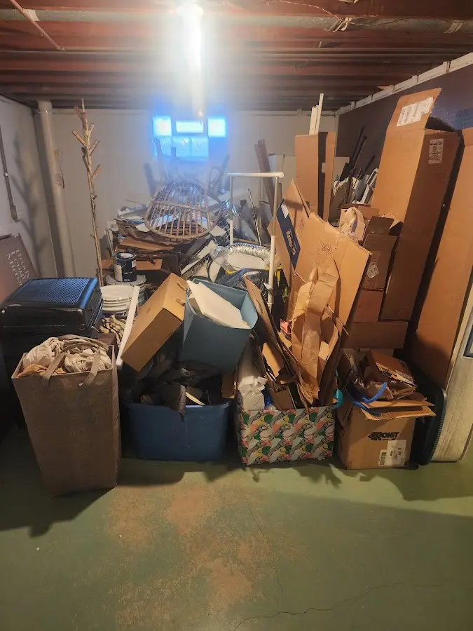 Roll-off dumpster container at job site for Roll Off Dumpster Rental in Burnham